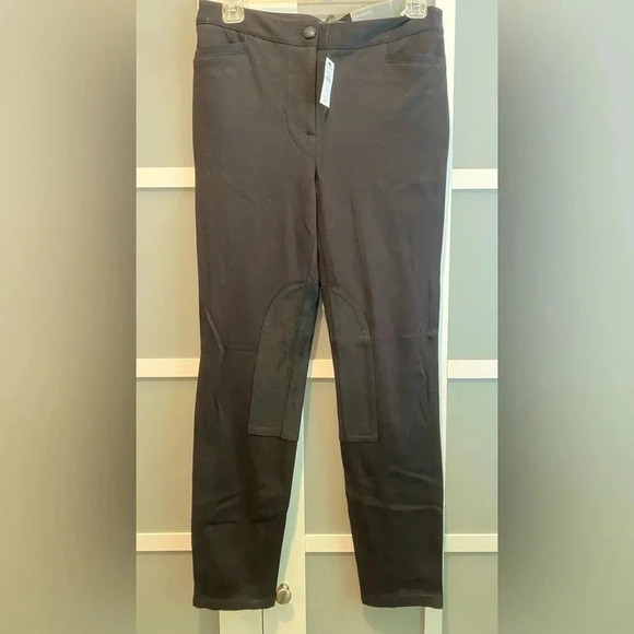 Talbots Skinny Leg Ankle Length Equestrian Style Black Knit Pants Women’s 2 NWT - Picture 6 of 15